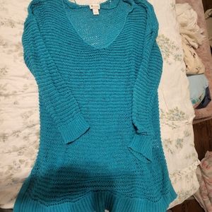 4$20 Women's Teal Crocheted Summer Sweater